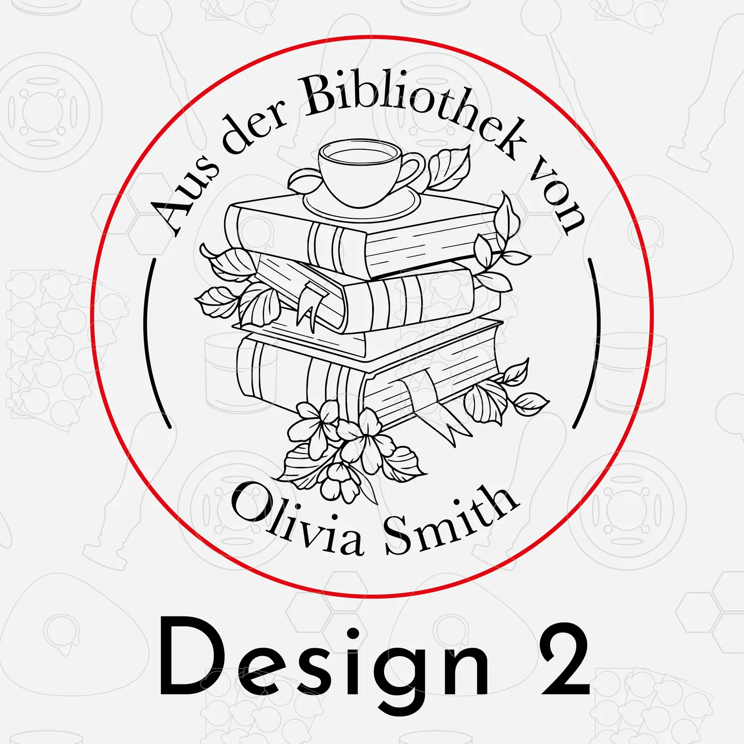 Jessy at Sea Personalised Book Embosser preegstempel 42 mm