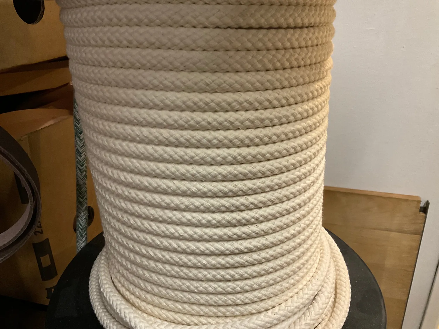 Leather House Flexible Core Rope koord 12mm wit 1 meter