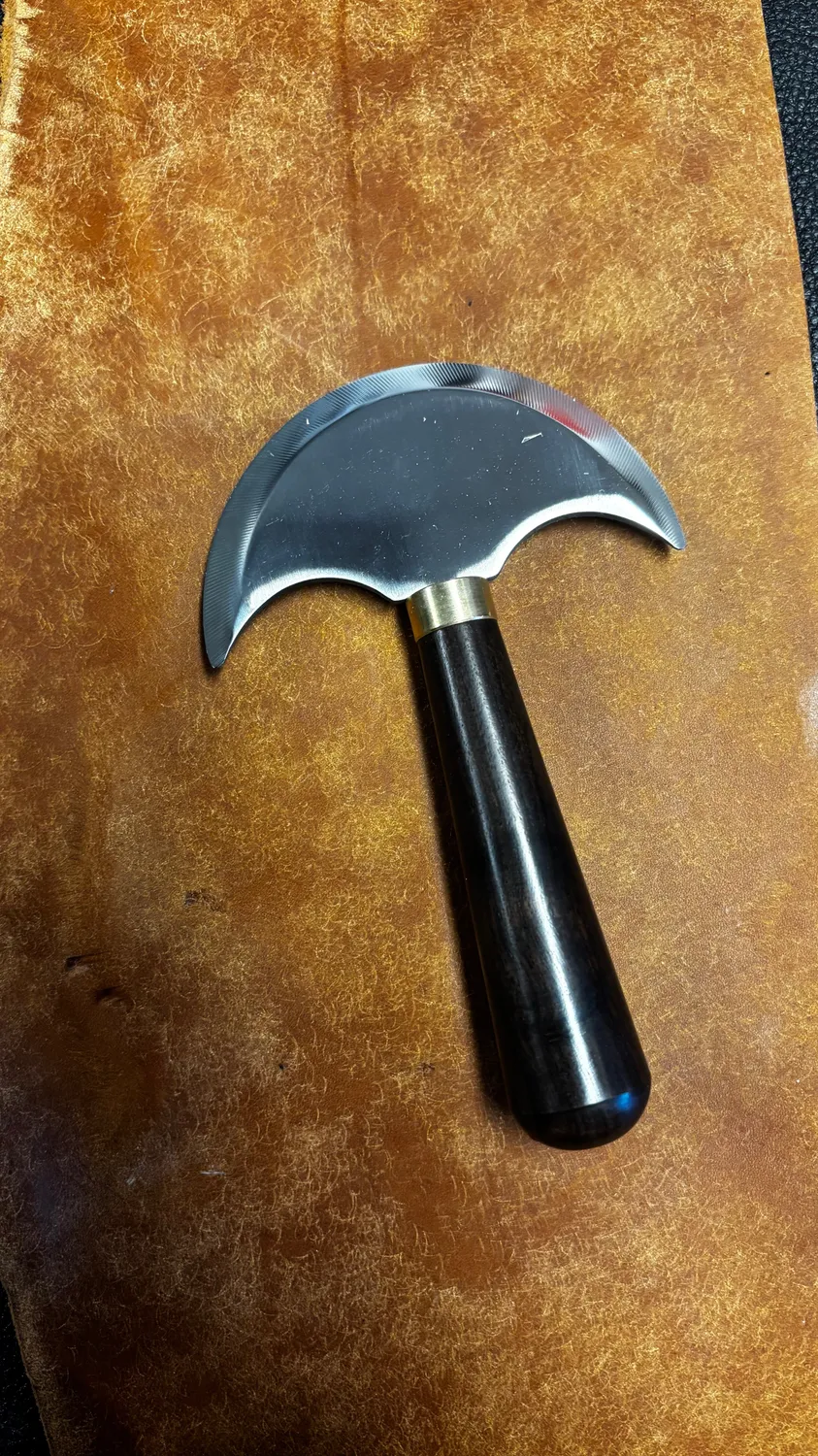 Leather House Half Moon Knife XL halvemaanmes hout
