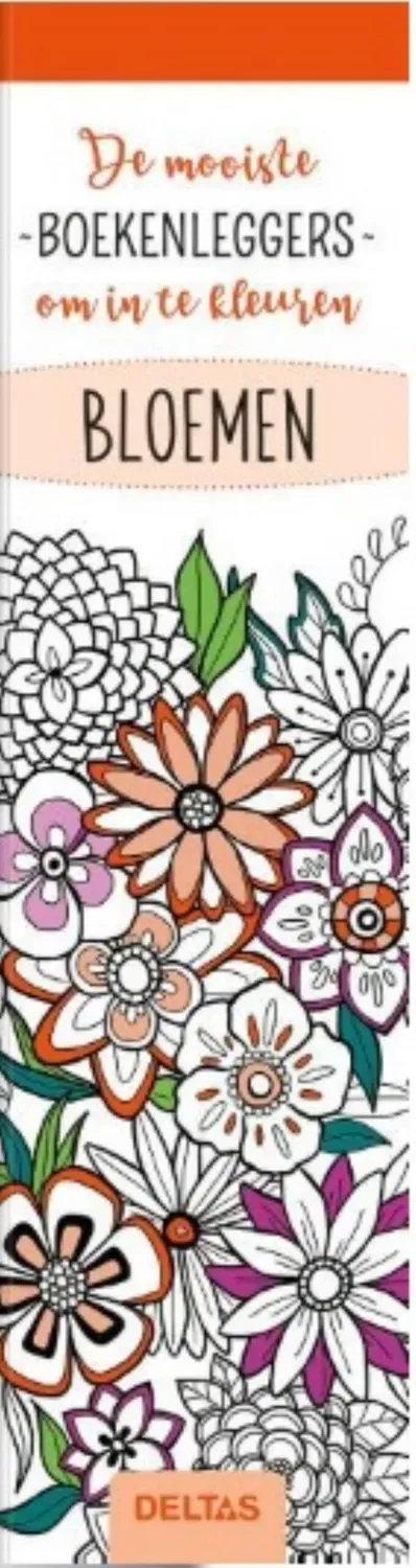Deltas boekenleggers om in te kleuren Bloemen 72 pagina's