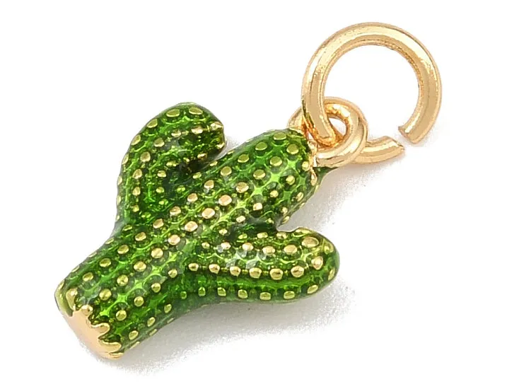 La Petite Epicerie Cactus bedel groen goud 12 mm messing
