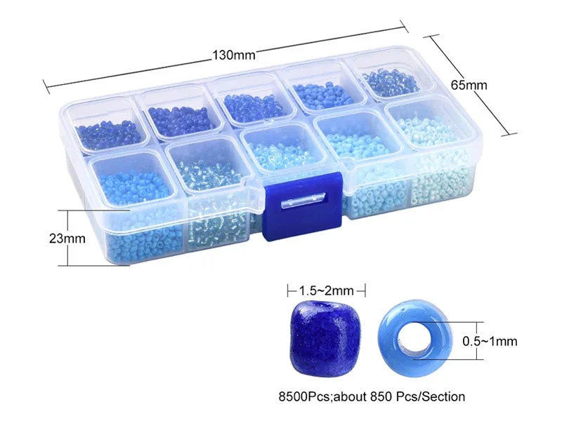 La Petite Epicerie Rocailles kralen blauw 8500 stuks 2,5 mm