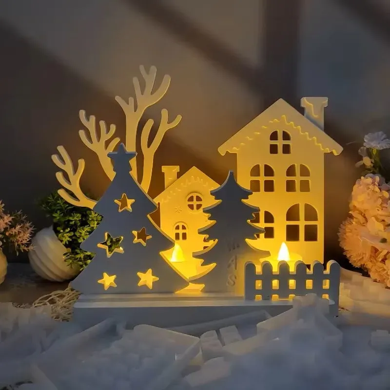 Bijounique Kerst tafereel gietmal set van 7 siliconen