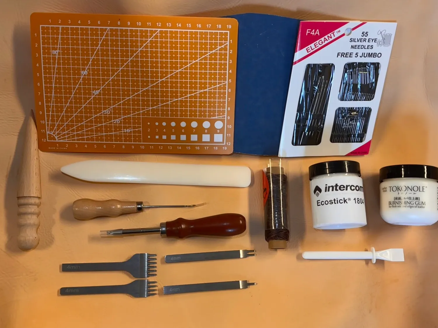 Leather House Leathercraft Starter Pack Premium startset 12-delig