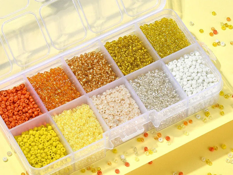 La Petite Epicerie rocailles kralen 2,5mm geel oranje 8500 stuks