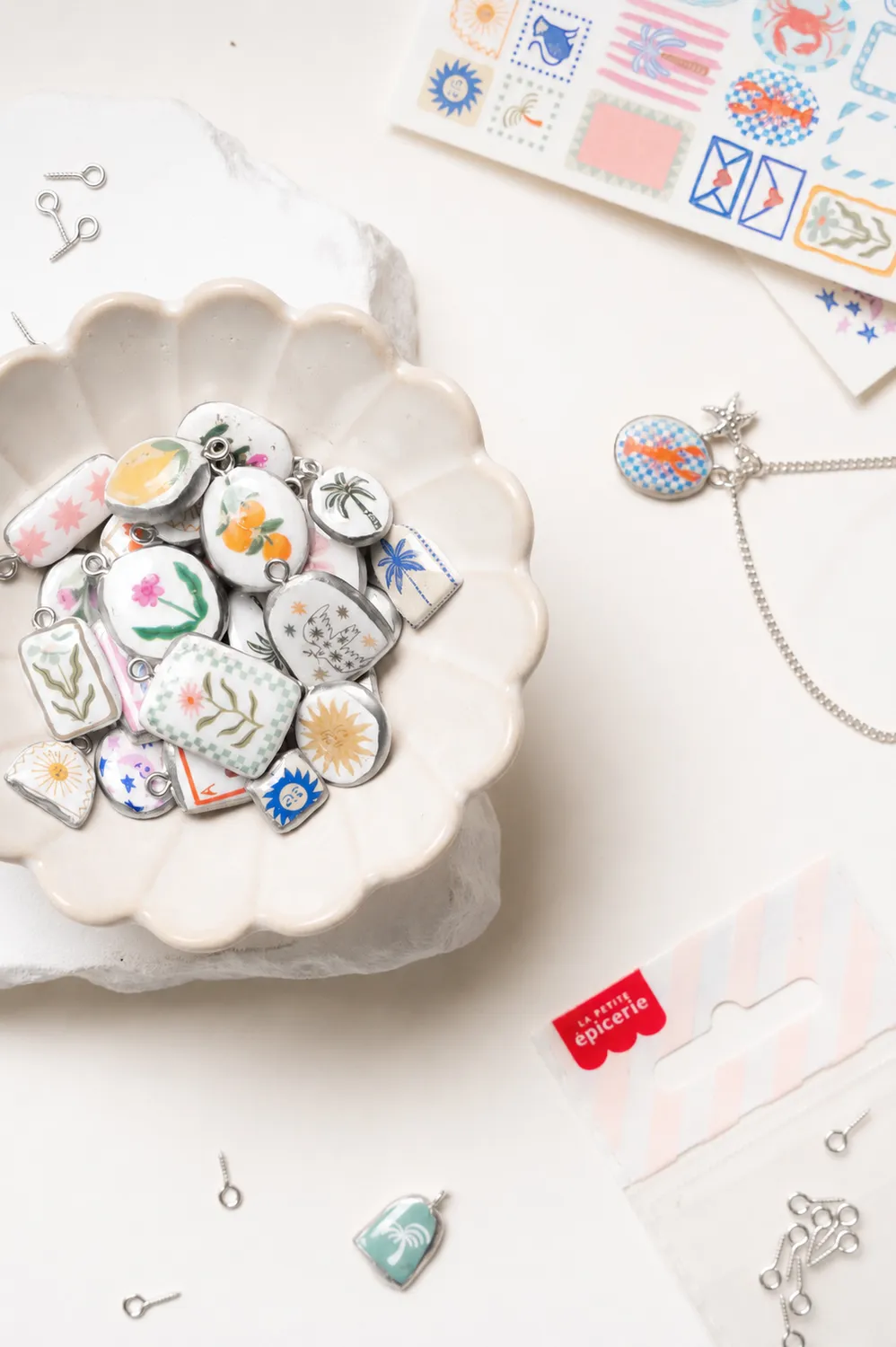 La Petite Epicerie Bijoux Tatoués sieradenkit zilver keramieklook