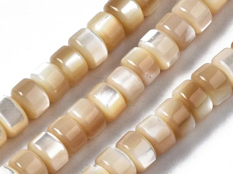 La Petite Epicerie heishi kralen 6 mm schelp 20 stuks naturel