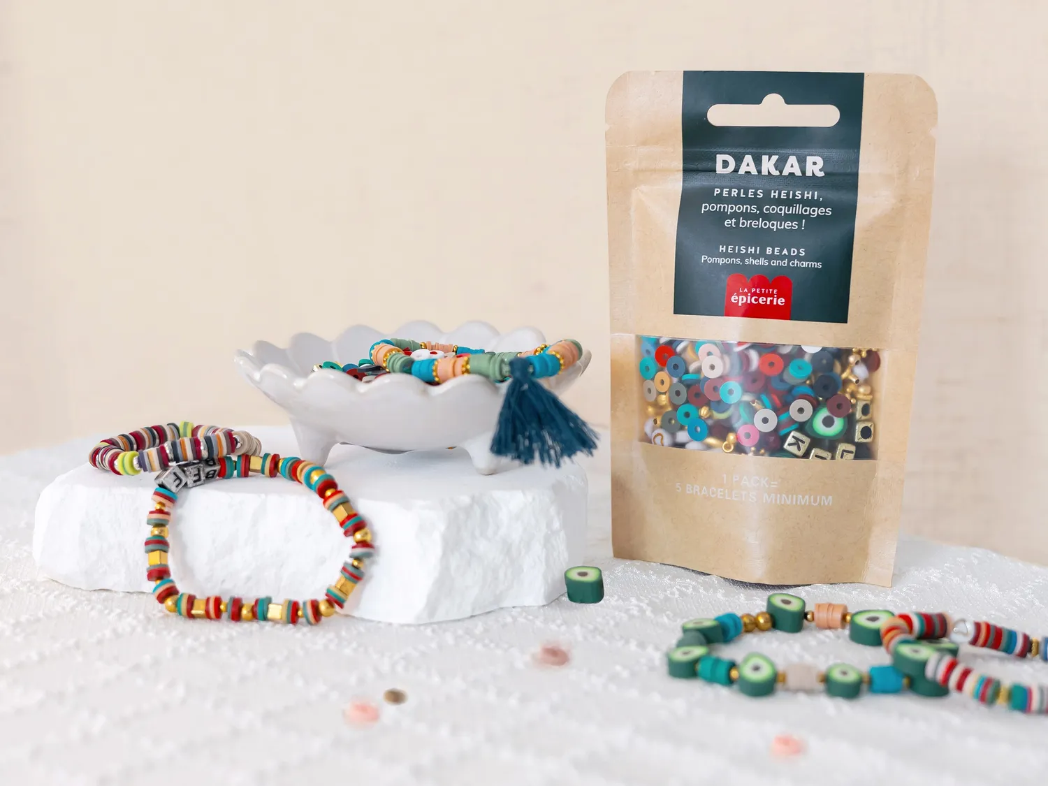 La Petite Epicerie Dakar heishi kralenmix 50 gram zomer