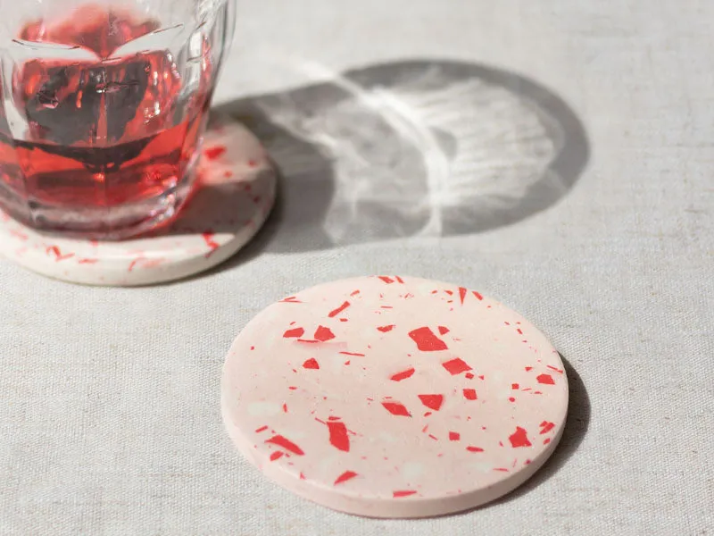 La Petite Epicerie DIY kit onderzetters terrazzo roze