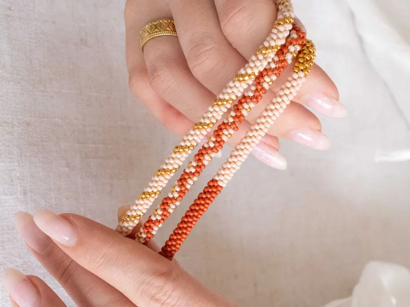 La Petite Epicerie Kumihimo Mes Bracelets armbanden kit terracotta