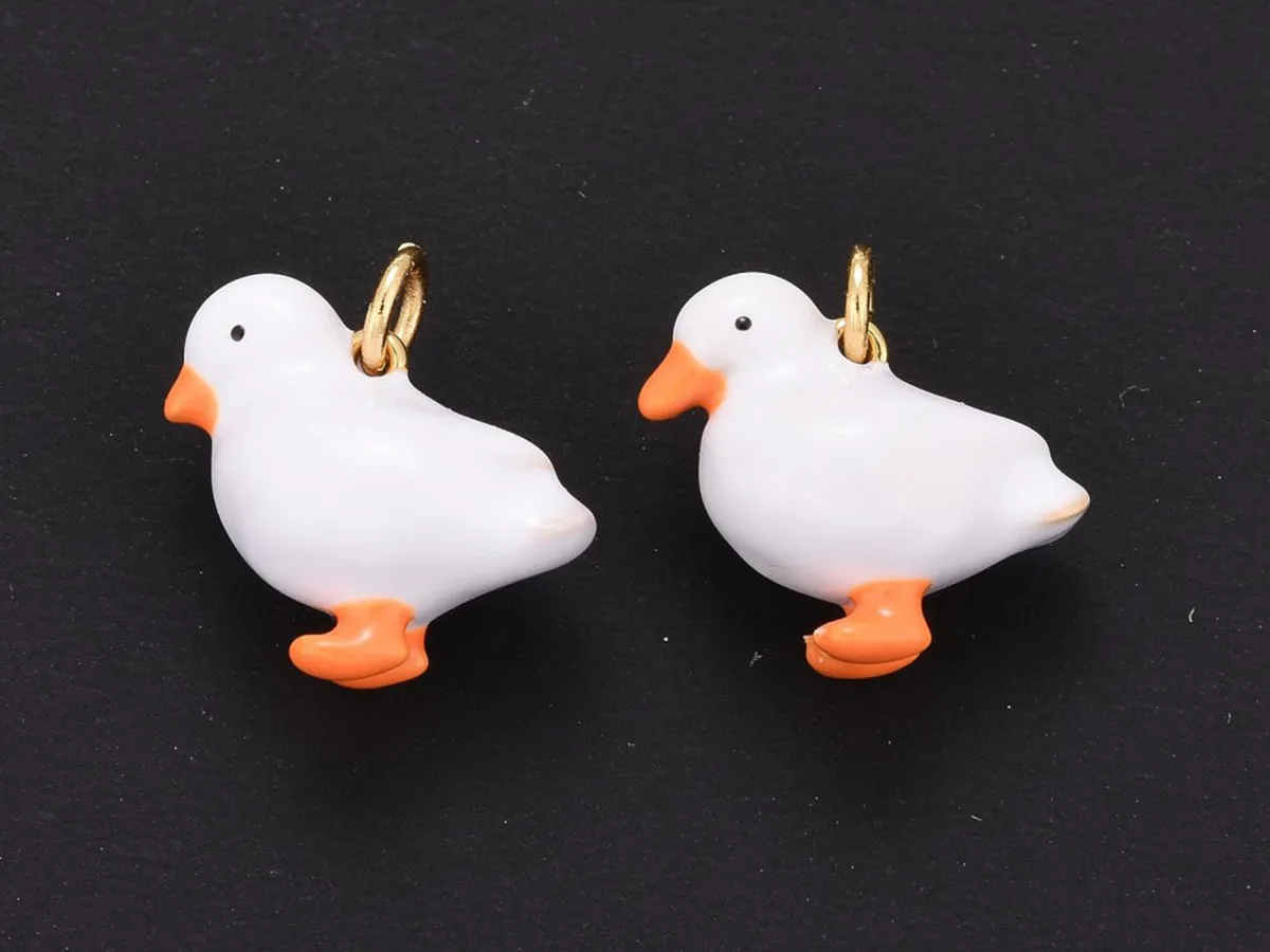 La Petite Epicerie bedel eendje emaille goud per stuk