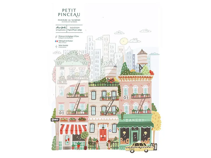La Petite Epicerie Petit Pinceau New York schilderen op nummer 24x32cm