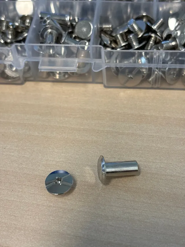 Leather House Chicago Screws Silver nikkel 100 stuks