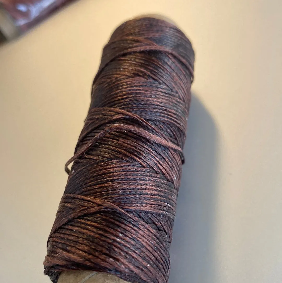 Leather House Waxy garen zwart 50 meter