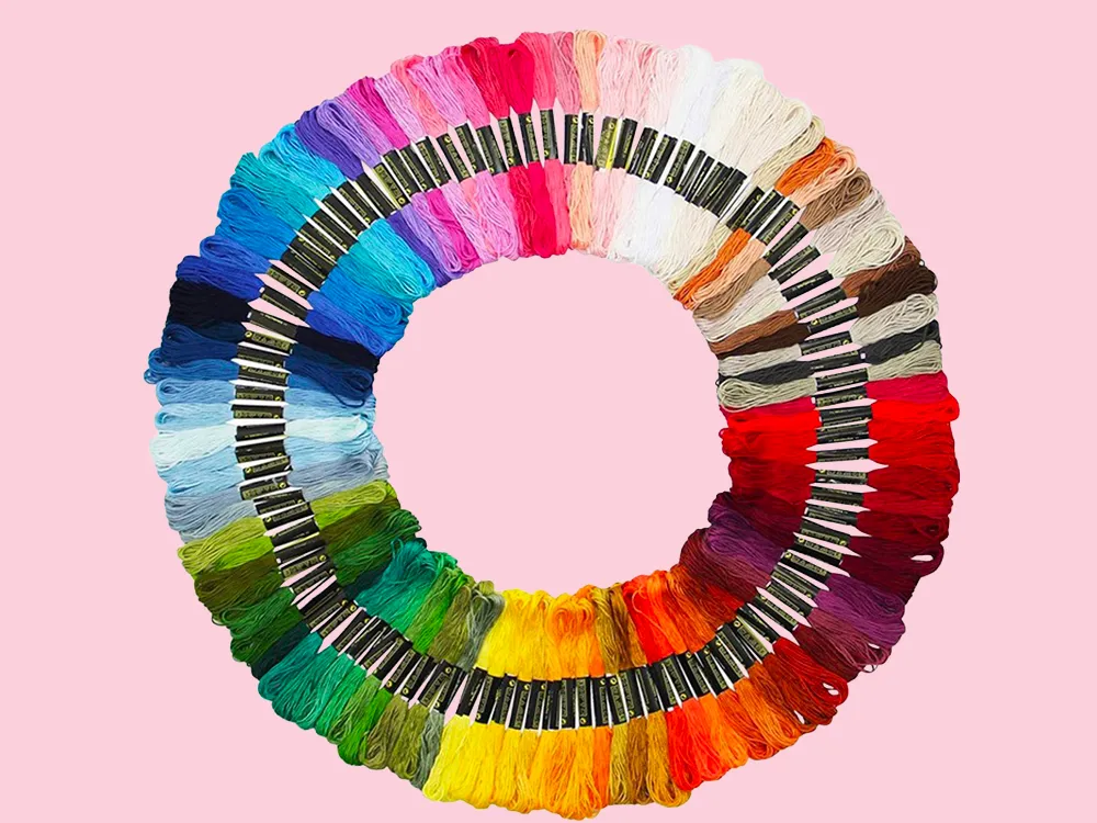 La Petite Epicerie borduurgaren 100 kleuren polycotton 100 stuks