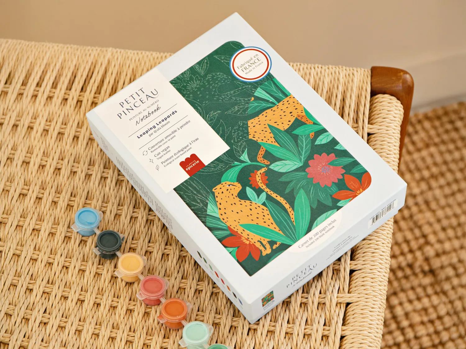 Petit Pinceau Leaping Leopards schilderboek luipaard A5