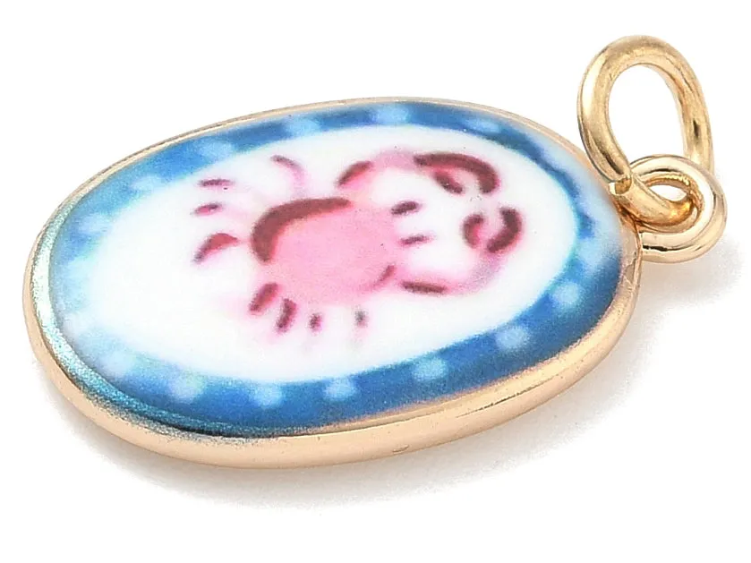La Petite Epicerie ovale bedel krab messing goud 23,5 mm