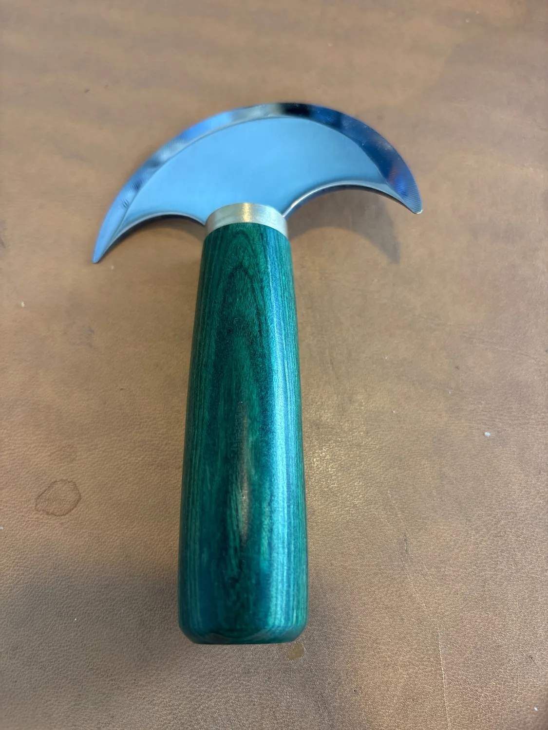 Leather House Half Moon Knife XL halvemaanmes hout