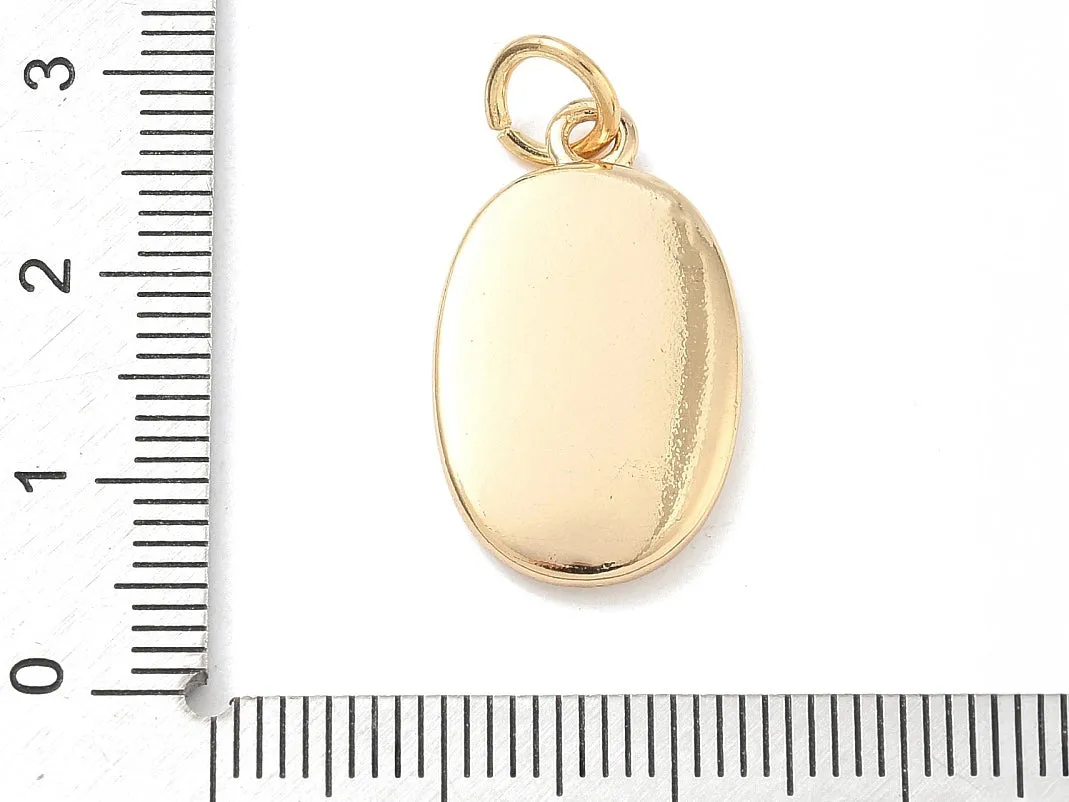 La Petite Epicerie ovale vogel bedel messing goud per stuk