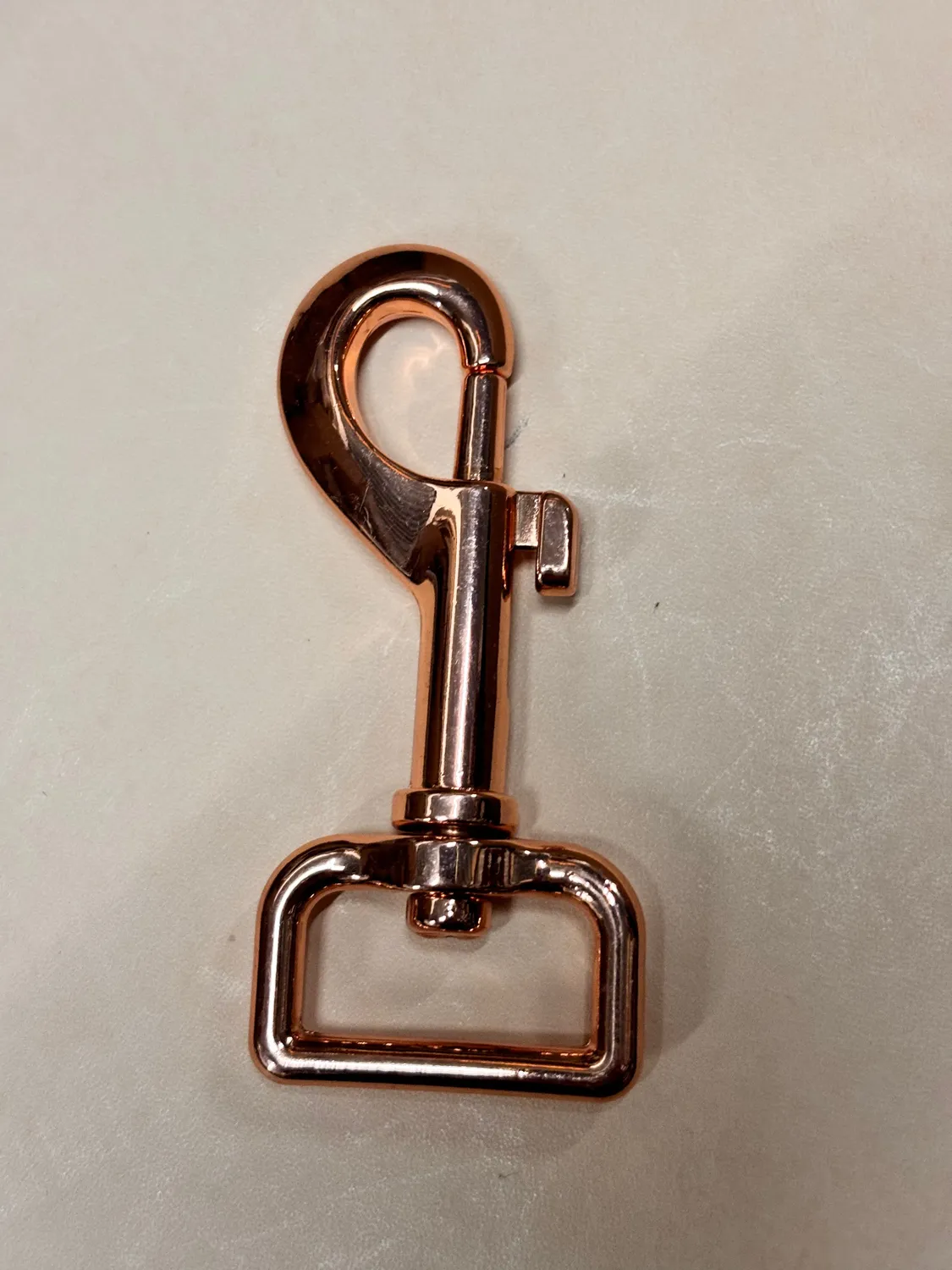 Leather House Musketon Round Top Trapeze musketonhaak 25mm roségoud