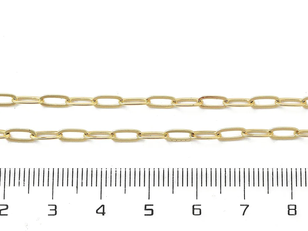 La Petite Epicerie collier paperclip goud 44,5 cm messing