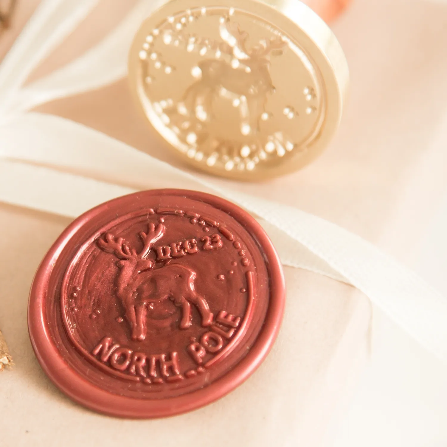 Jessy at Sea North Pole wax seal stempel 30 mm kerst