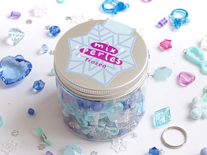 La Petite Epicerie Frozen kralenmix 80 gram blauw wit