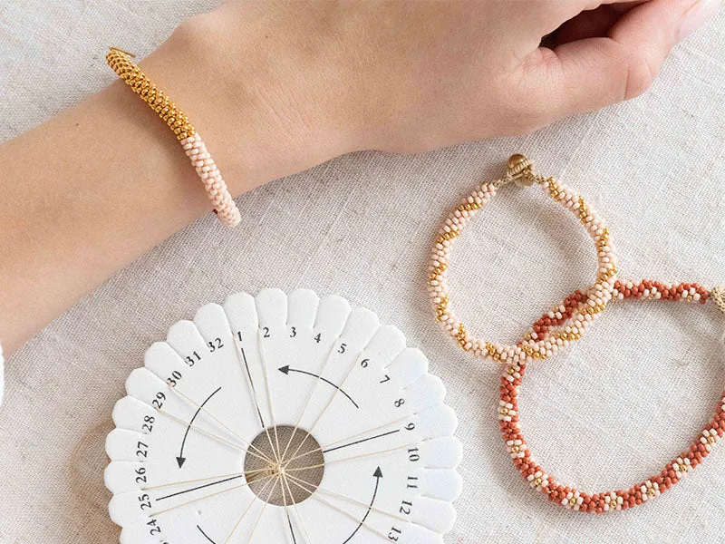 La Petite Epicerie Kumihimo Mes Bracelets armbanden kit terracotta