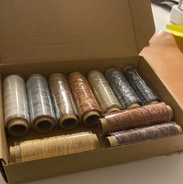 Leather House Wax Thread naaigaren set van 5 kleuren 1 mm gewaxt