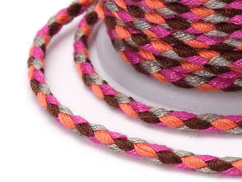 La Petite Epicerie katoenen koord 4m roze bordeaux goud