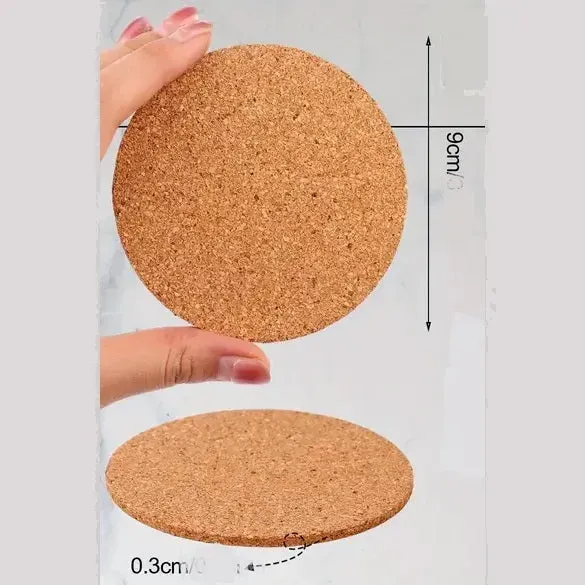 Bijounique Kurken onderzetters set rond 9 cm 5 stuks