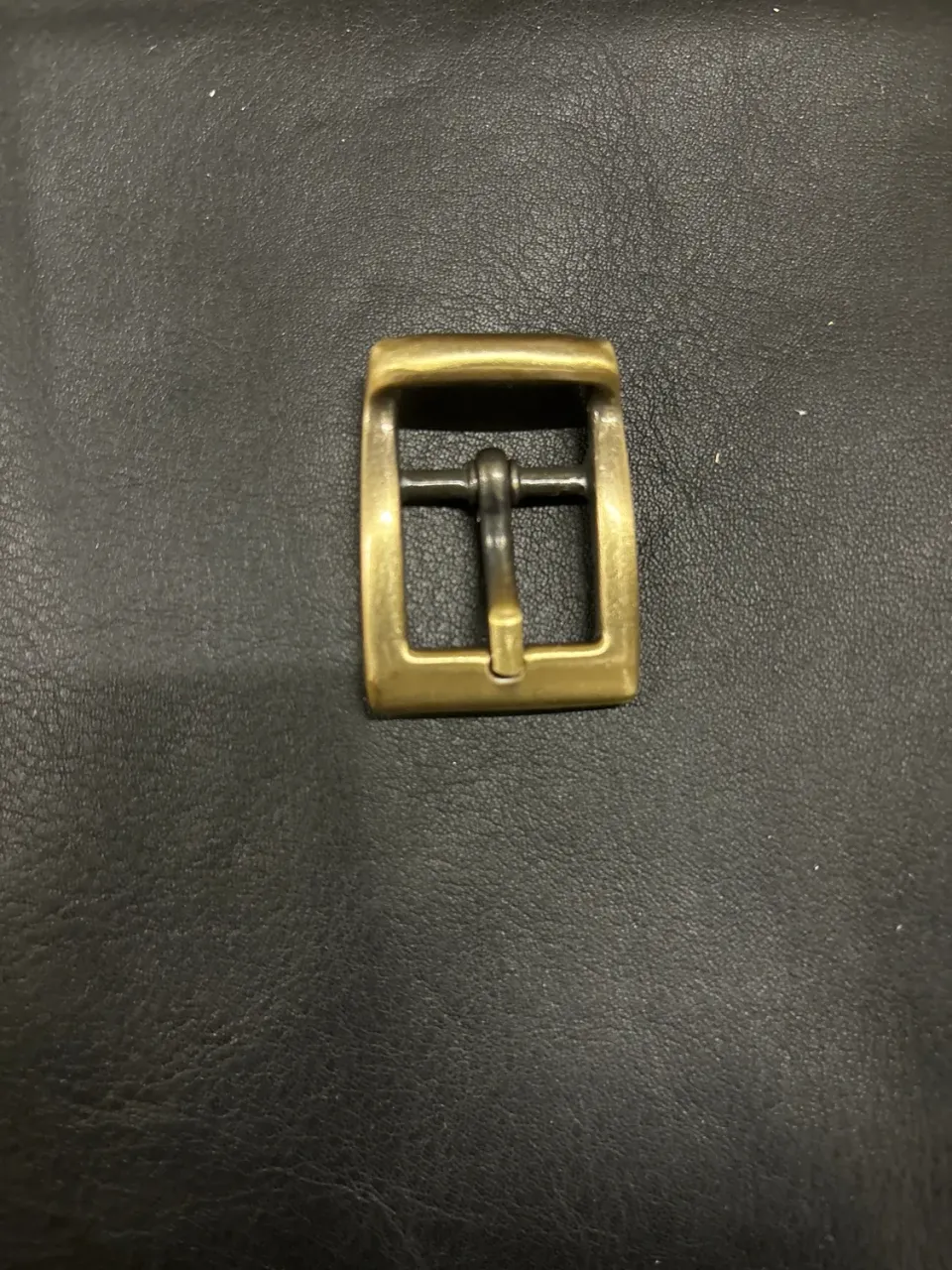 Leather House Buckle gesp 20 mm messing oud goud massief