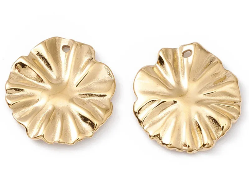 La Petite Epicerie lotus hanger goud 13 x 12 mm