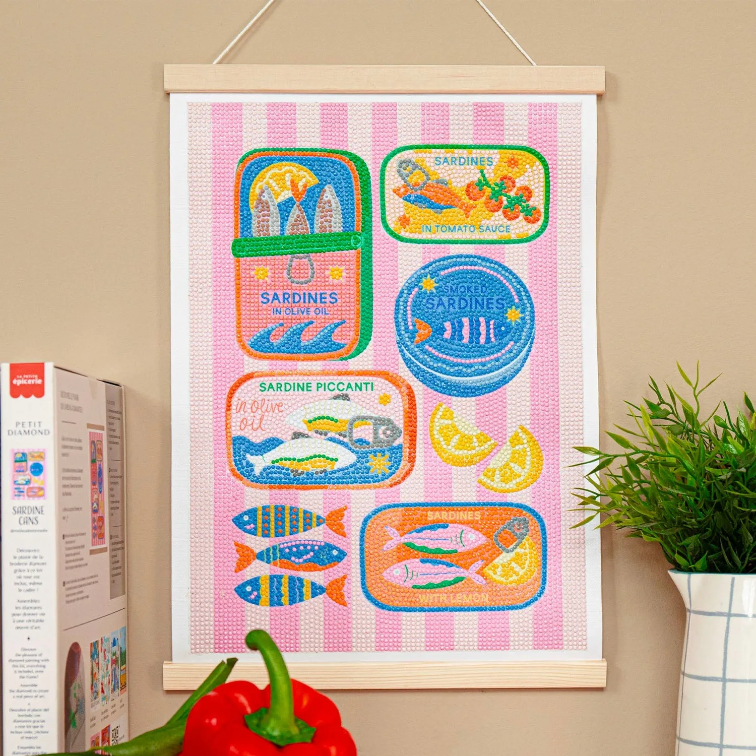 La Petite Epicerie Petit Diamond Sardine Cans diamond painting retro