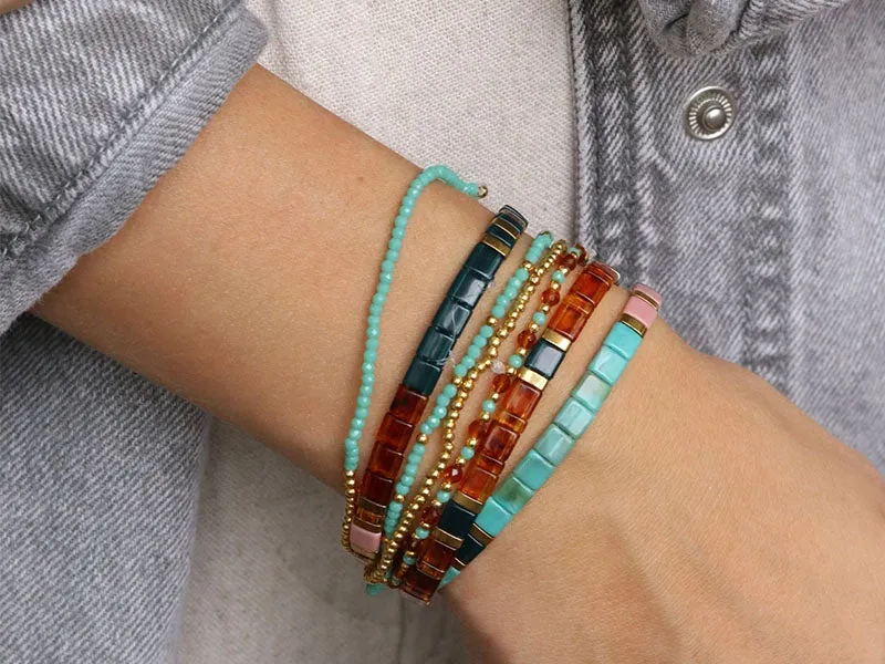 La Petite Epicerie Mon Set de Bracelets Perls armbandenkit doré 7 stuks