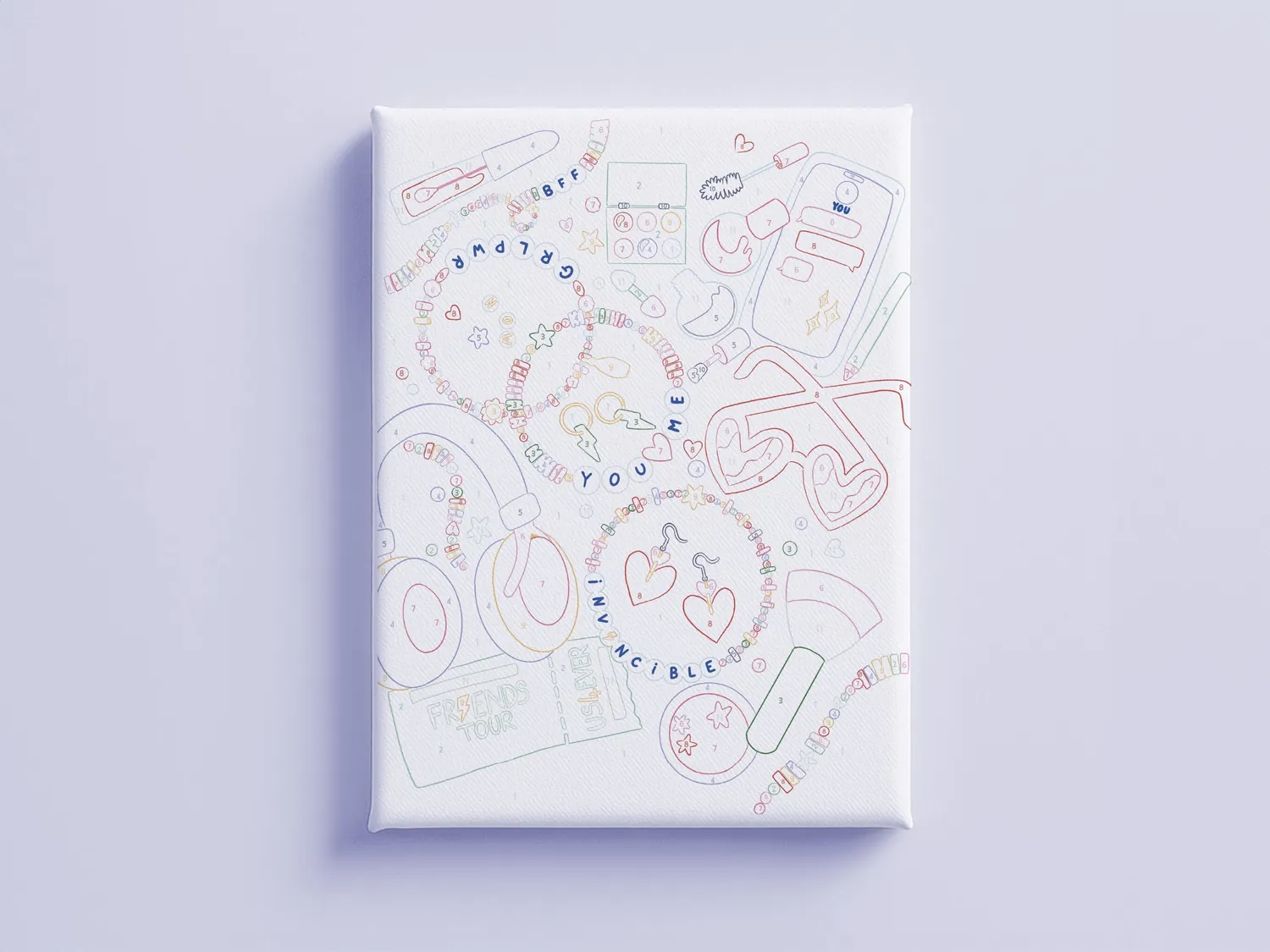 Petit Pinceau Kids Besties schilderen op nummer kit