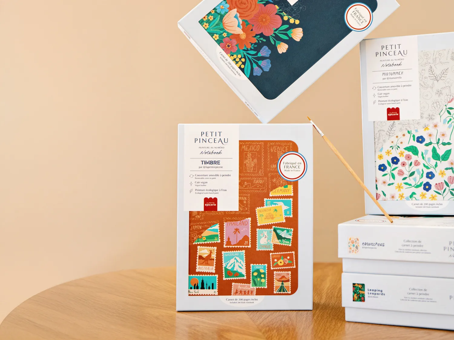 La Petite Epicerie Petit Pinceau Timbre notebook schilderen op nummer