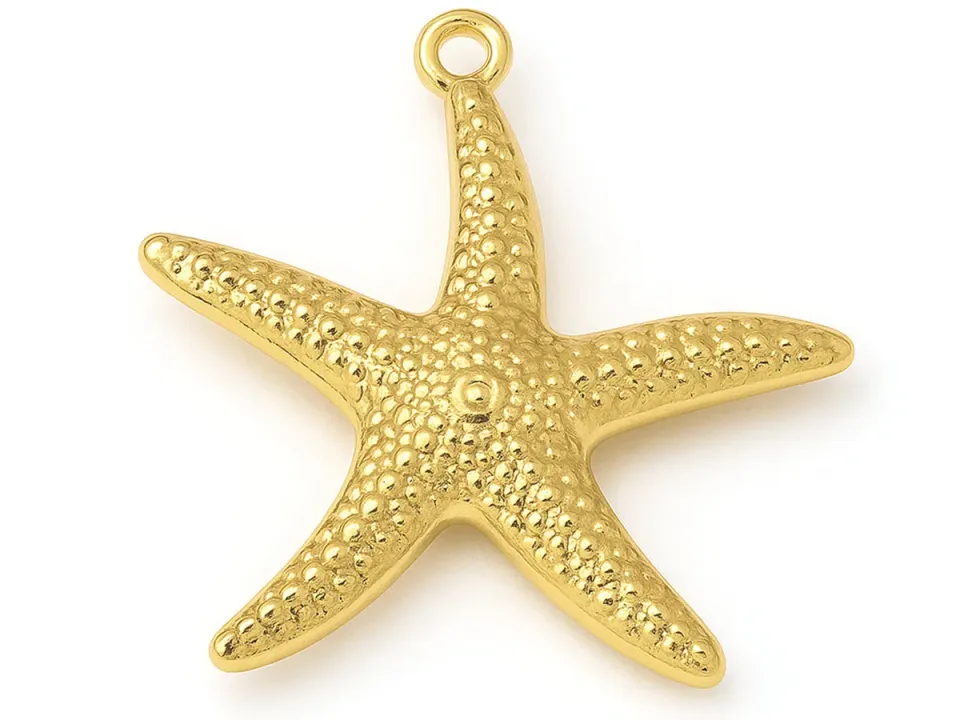 La Petite Epicerie bedel zeester goud 22 mm per stuk