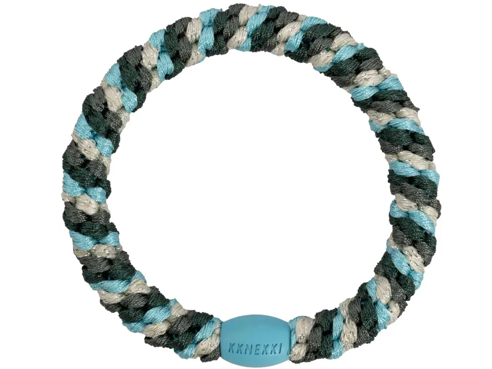 Kknekki Classic haarelastiek Mix turquoise jungle pailleté