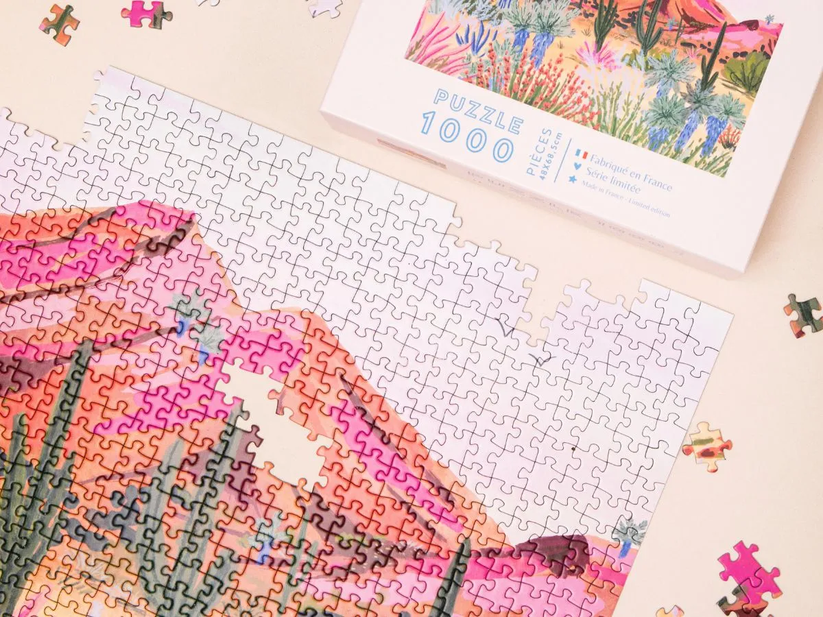 La Petite Epicerie Quatre Coins Bright Desert puzzel 1000 stukjes