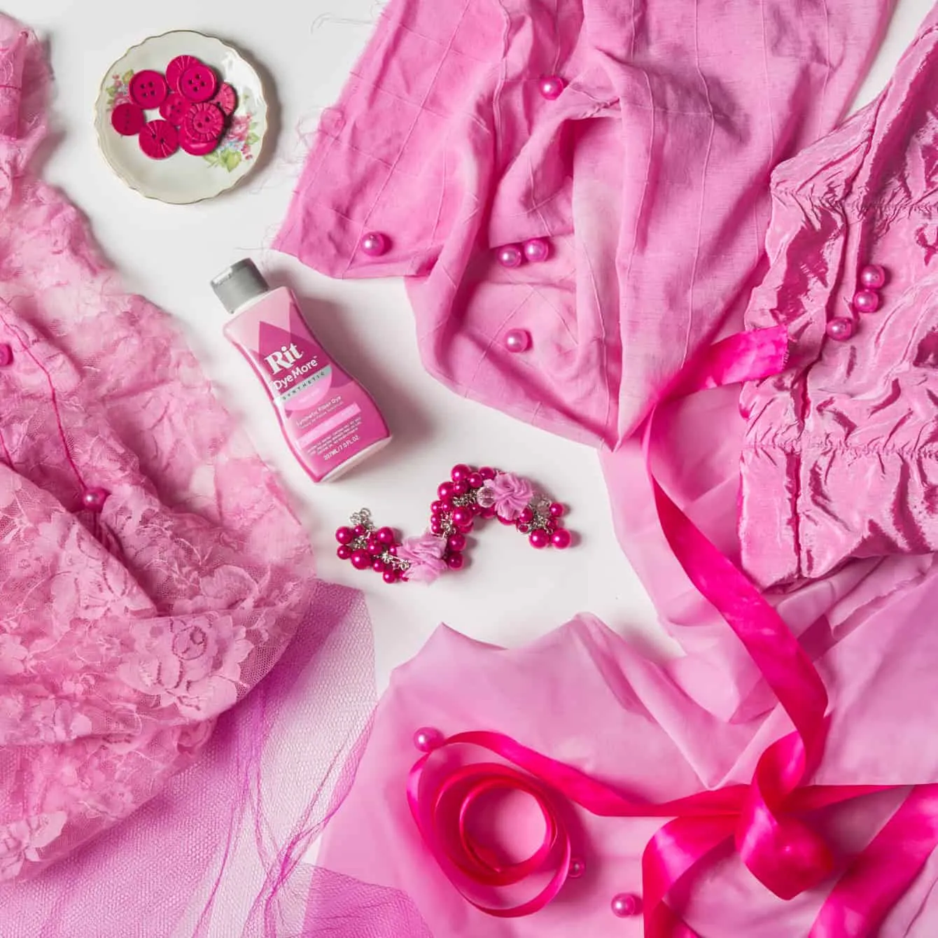 Rit DyeMore Super Pink textielverf roze per stuk synthetisch