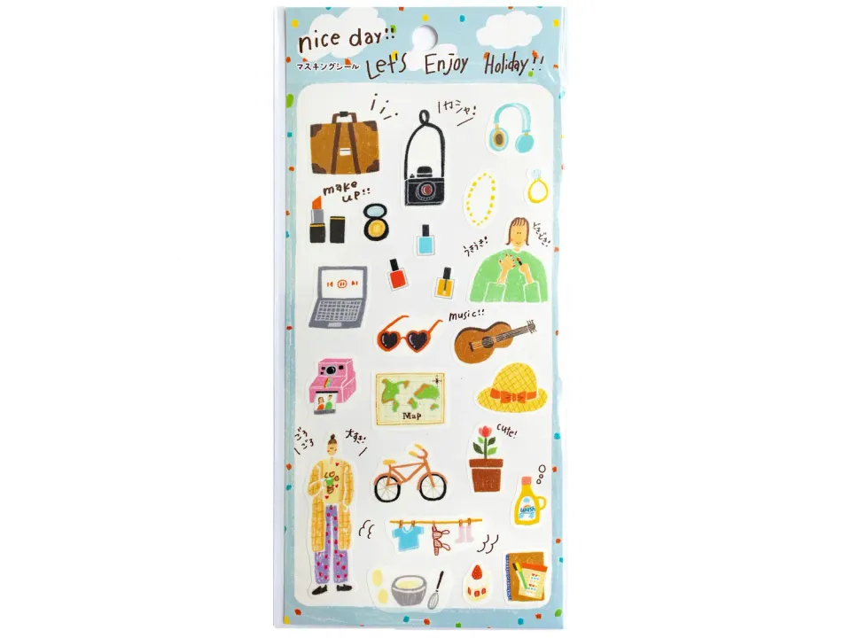 La Petite Epicerie Let's Enjoy Holidays stickers vrolijk