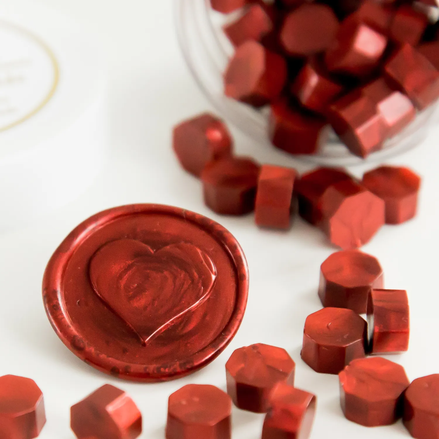 Jessy at Sea Festive Red sealing wax rode kralen 100 stuks