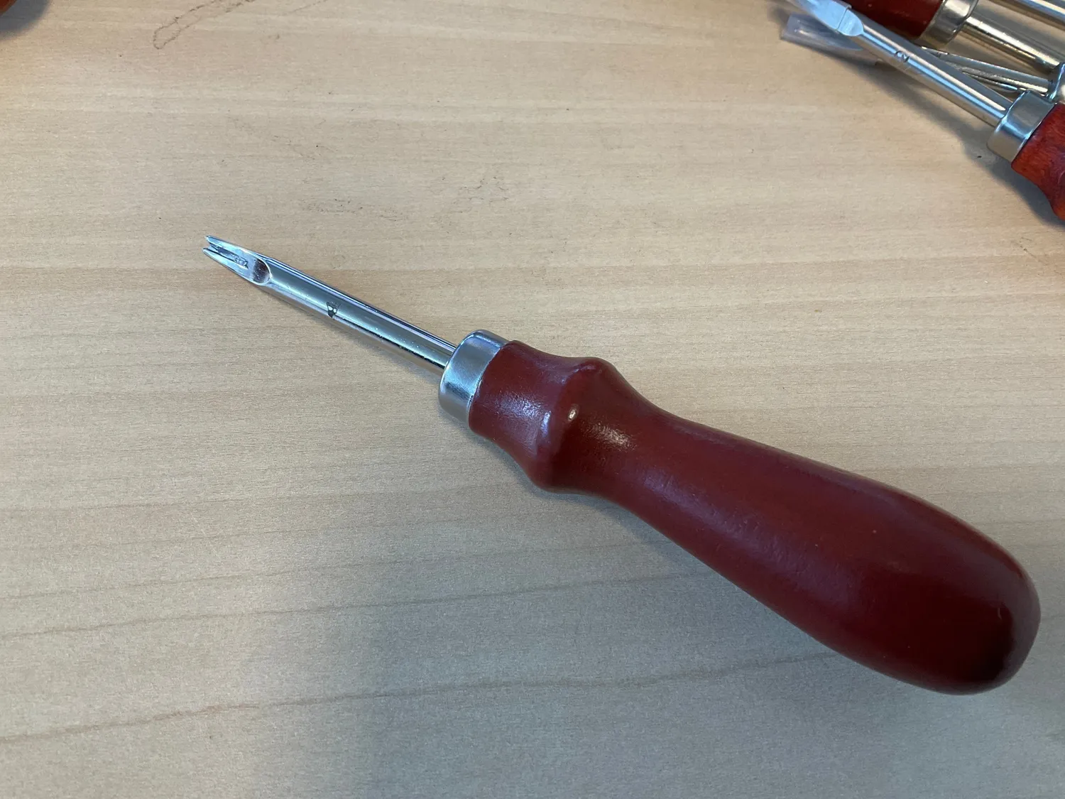 Leather House Edge Breaker Kantschaaf houten greep