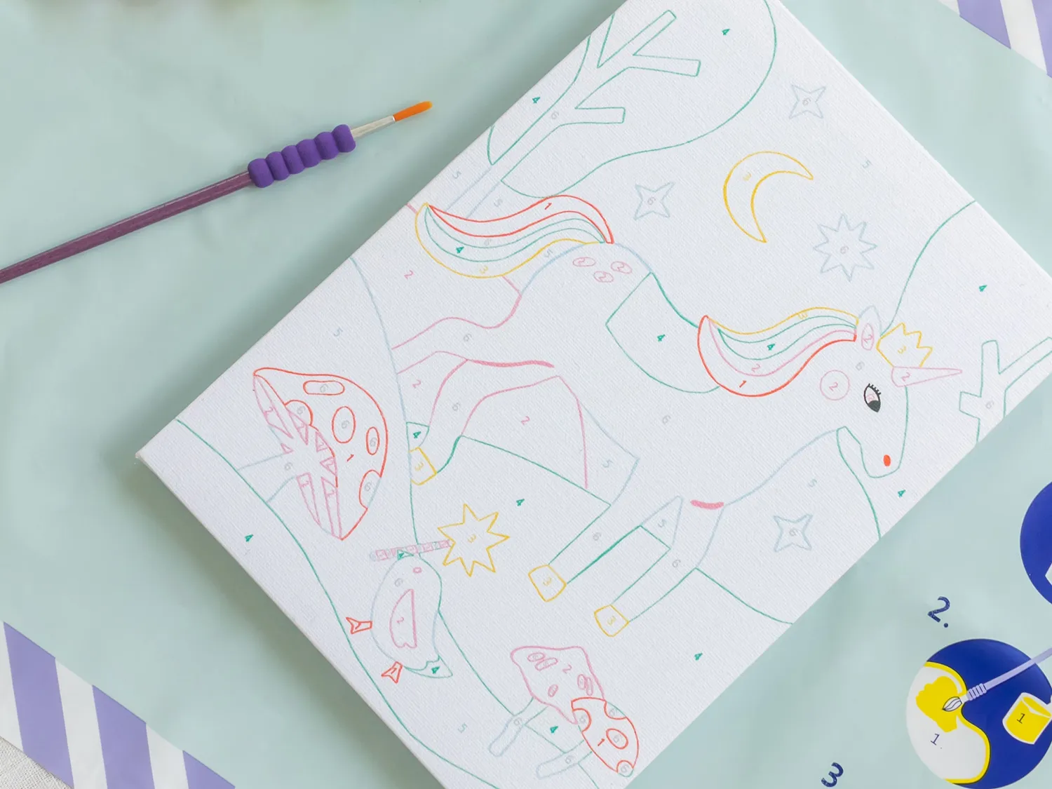 La Petite Epicerie Petit Pinceau Kids Licorne et Piou schilderen op nummer