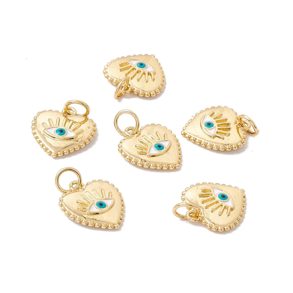 La Petite Epicerie bedel hart goud turquoise oog 18K