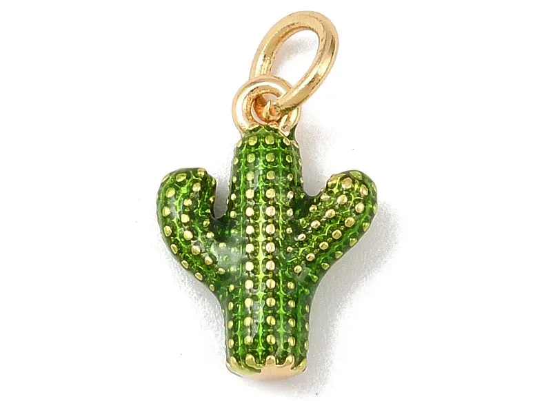 La Petite Epicerie Cactus bedel groen goud 12 mm messing