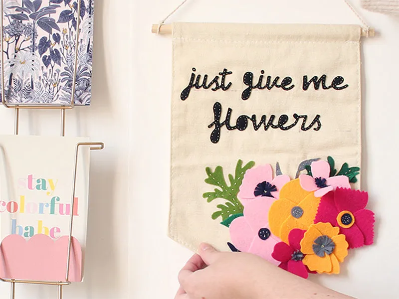 Mes Kits Make It Mon fanion floral knutselkit vlag katoen