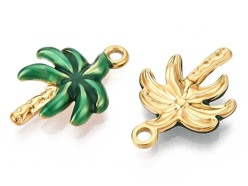 La Petite Epicerie Palmier bedel groen goud 21 mm