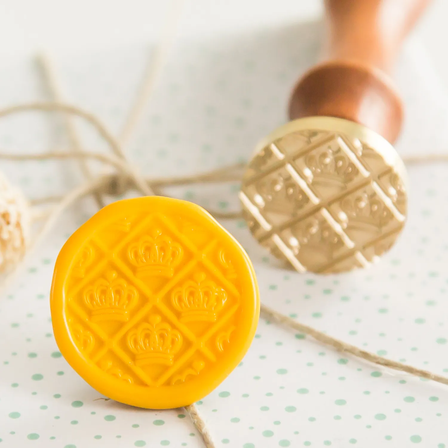 Jessy at Sea Crown Pattern wax stempel 25 mm kroon